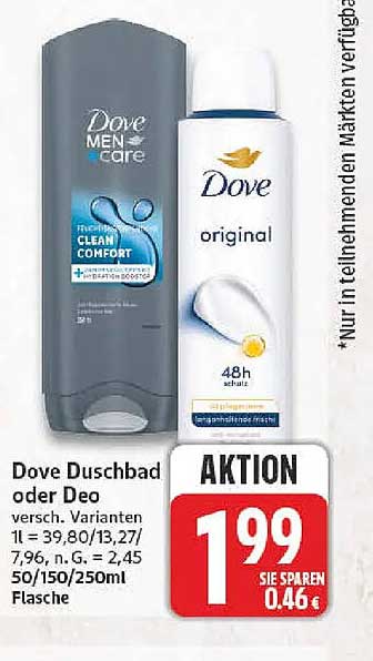 Dove Duschbad oder Deo