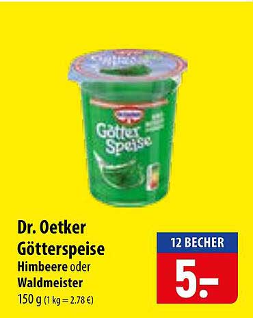 Dr. Oetker Götterspeise Himbeere oder Waldmeister 150 g (1 kg = 2.78 €)