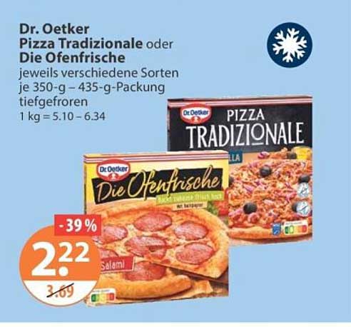 Dr. Oetker Pizza Tradizionale oder Die Ofenfrische