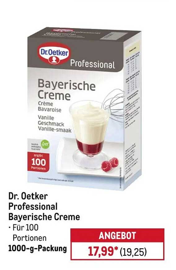 Dr. Oetker Professional Bayerische Creme • Für 100 Portionen 1000-g-Packung