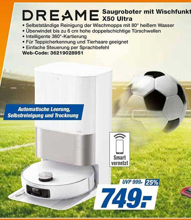 DREAME Saugroboter mit Wischfunktion X50 Ultra