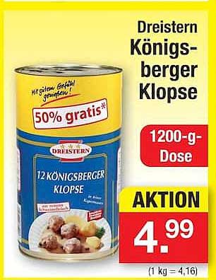 Dreistern Königsberger Klopse