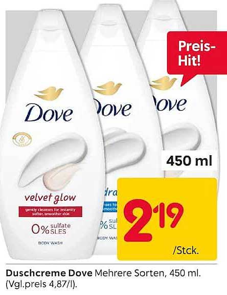 Duschcreme Dove Mehrere Sorten, 450 ml.