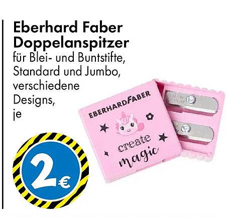 Eberhard Faber Doppelanspitzer für Blei- und Buntstifte, Standard und Jumbo, verschiedene Designs, je