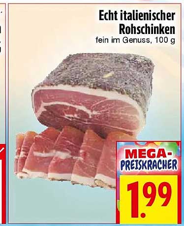 Echt italienischer Rohschinken