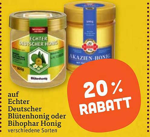 Echter Deutscher Blütenhonig oder Biohoplar Honig