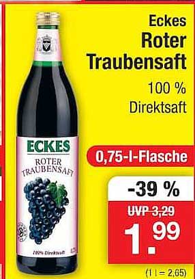 Eckes Roter Traubensaft 100 % Direktsaft