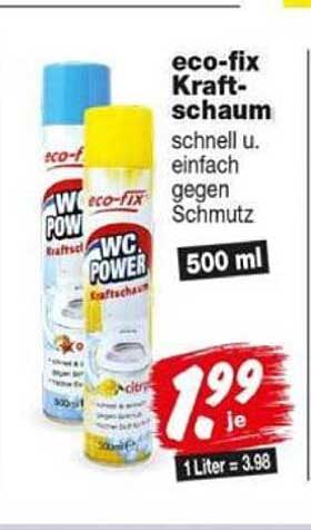 eco-fix Kraft-schaum schnell u. einfach gegen Schmutz