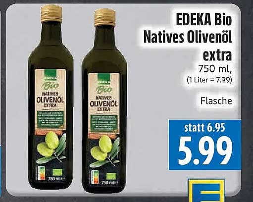 EDEKA Bio Natives Olivenöl extra 750 ml, Flasche
