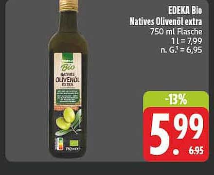 EDEKA Bio Natives Olivenöl extra 750 ml Flasche