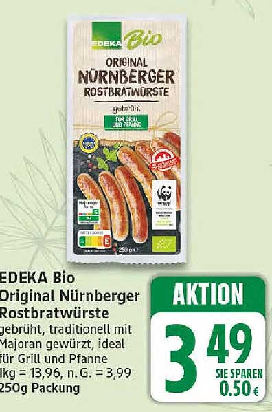 EDEKA Bio Original Nürnberger Rostbratwürste