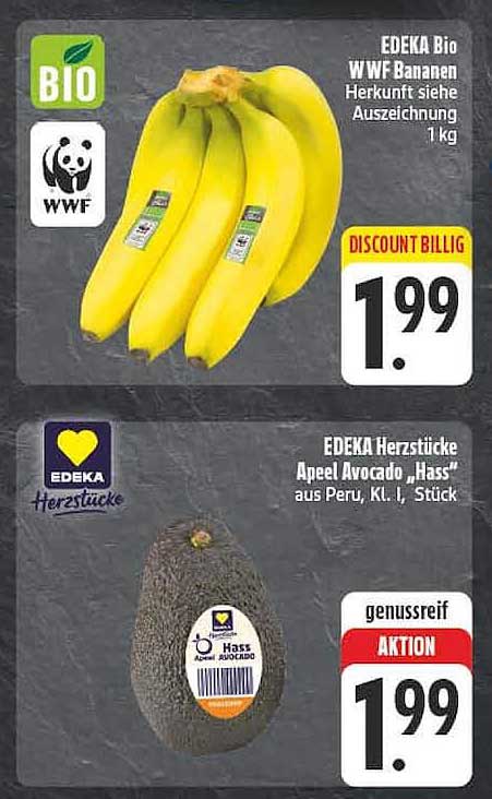 EDEKA Bio WWF Bananen Herkunft siehe Auszeichnung 1 kg