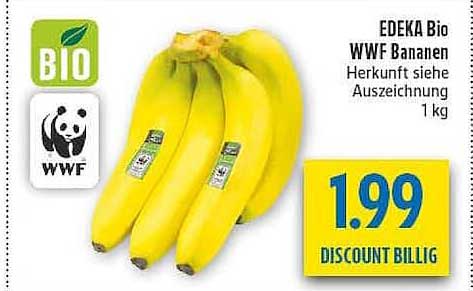 EDEKA Bio WWF Bananen Herkunft siehe Auszeichnung 1 kg