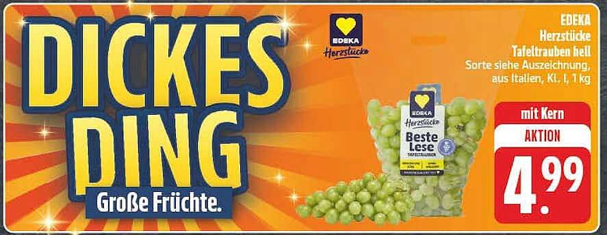 EDEKA Herzstücke Tafeltrauben hell