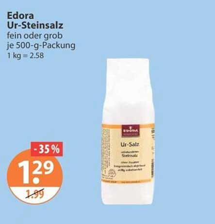 Edora Ur-Steinsalz fein oder grob je 500-g-Packung