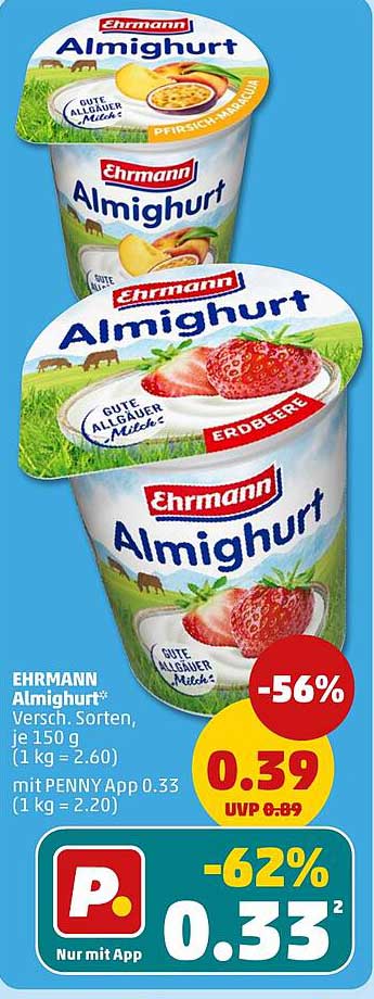 EHRMANN Almighurt* Versch. Sorten, je 150 g