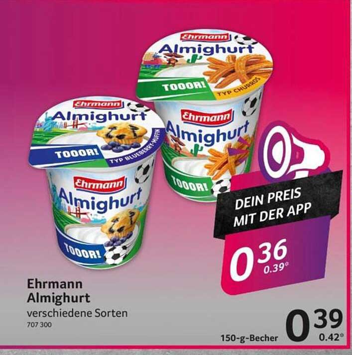 Ehrmann Almighurt verschiedene Sorten 150-g-Becher