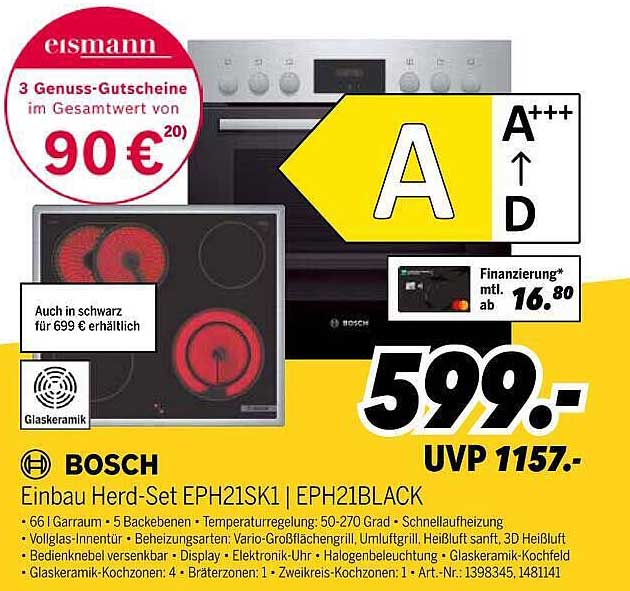 Einbau Herd-Set EPH21SK1 | EPH21BLACK