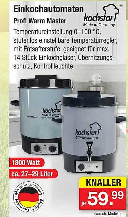 Einkochautomaten Profi Warm Master