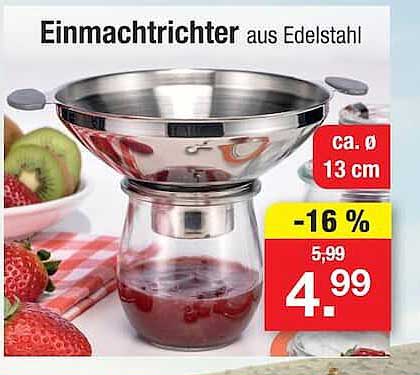 Einmachtrichter aus Edelstahl