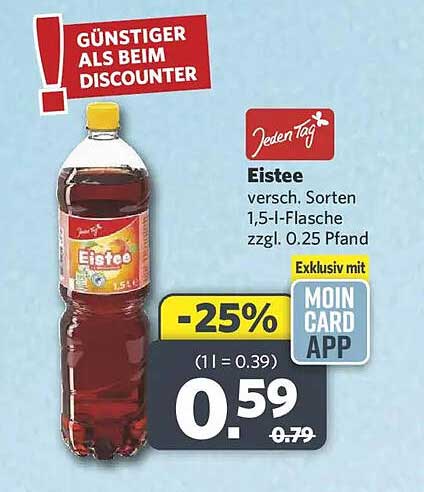 Eistee versch. Sorten 1,5 l-Flasche zzgl. 0.25 Pfand