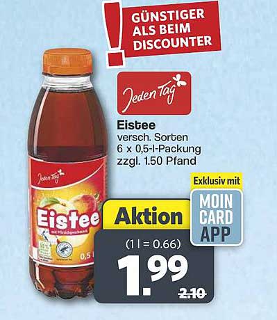 Eistee versch. Sorten 6 x 0,5l-Packung zzgl. 1.50 Pfand