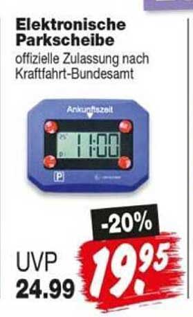 Elektronische Parkscheibe offizielle Zulassung nach Kraftfahrt-Bundesamt
