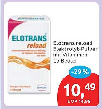 Elotrans reload Elektrolyt-Pulver mit Vitaminen 15 Beutel