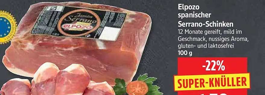 Elpozo spanischer Serrano-Schinken