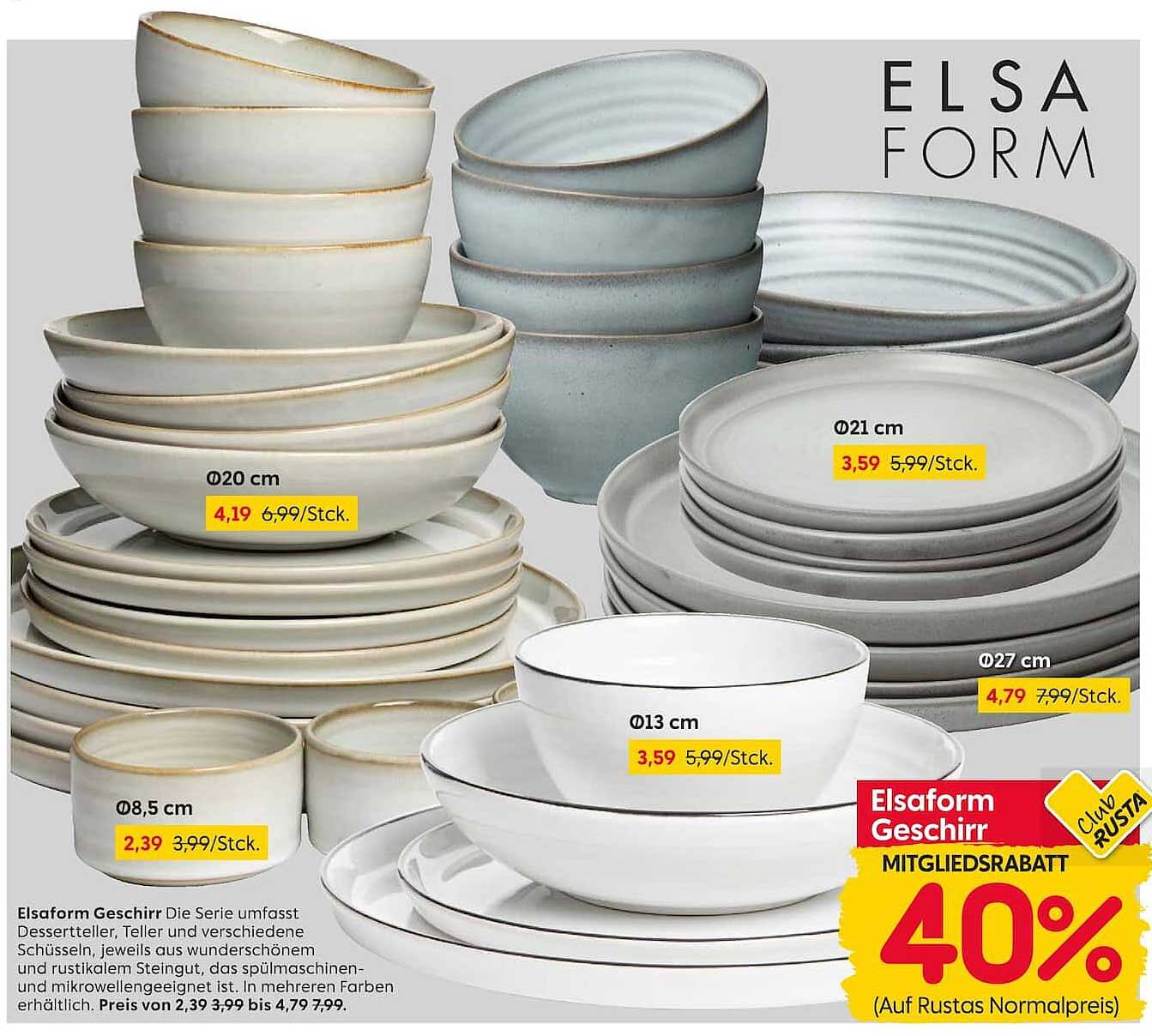 Elsaform Geschirr