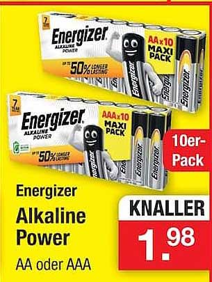 Energizer Alkaline Power AA oder AAA