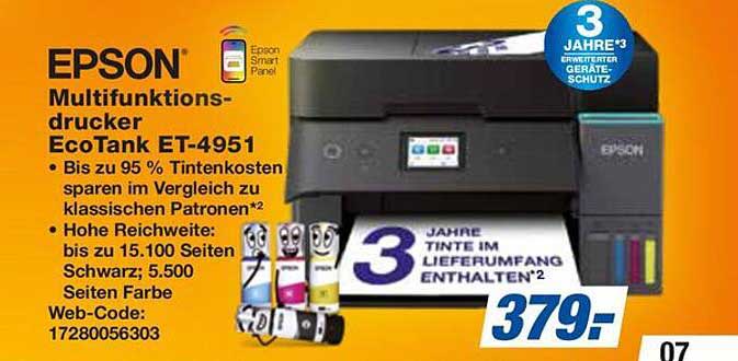 EPSON Multifunktionsdrucker EcoTank ET-4951