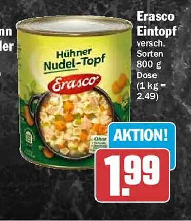 Erasco Eintopf versch. Sorten 800 g Dose (1 kg = 2.49)