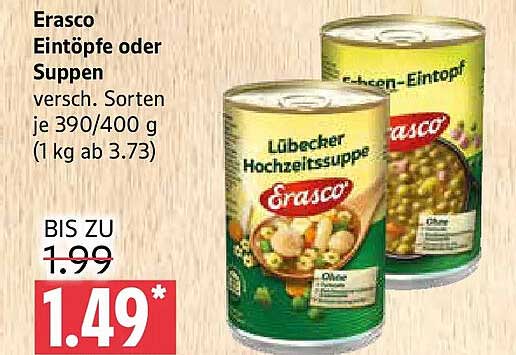 Erasco Eintöpfe oder Suppen