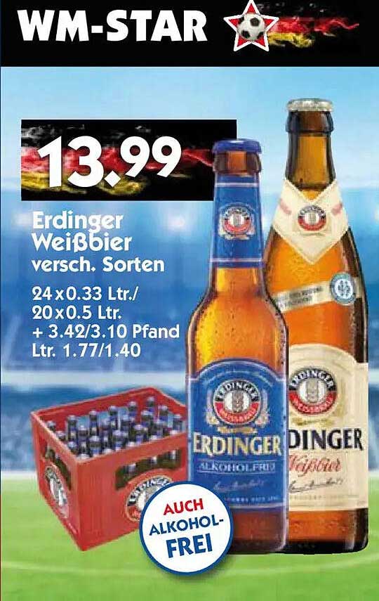 Erdinger Weißbier versch. Sorten