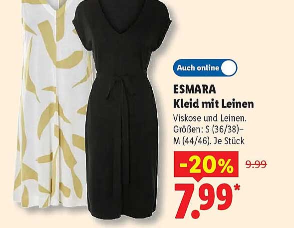 ESMARA Kleid mit Leinen