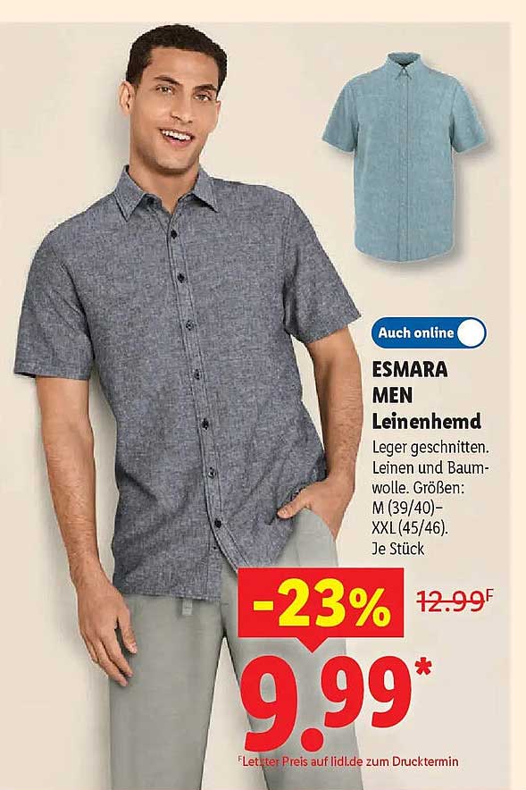 ESMARA MEN Leinenhemd