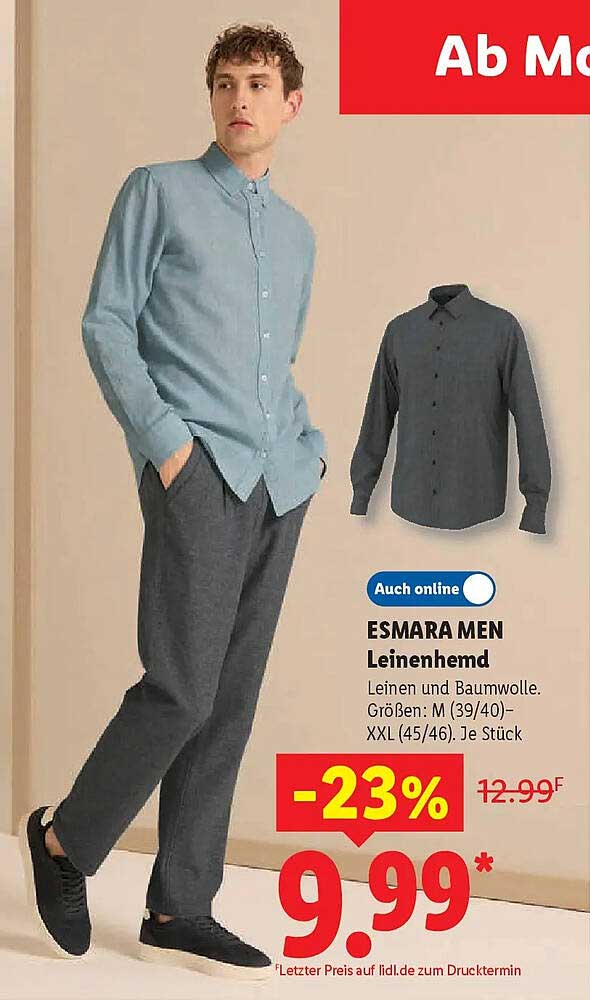ESMARA MEN Leinenhemd