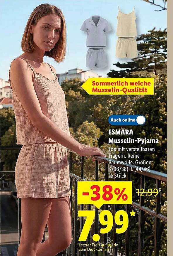 ESMARA Musselin-Pyjama