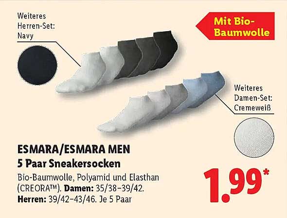 ESMARA/ESMARA MEN 5 Paar Sneakersocken