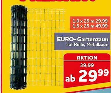 EURO-Gartenzaun auf Rolle, Metallzaun