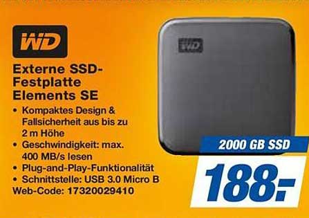 Externe SSD-Festplatte Elements SE