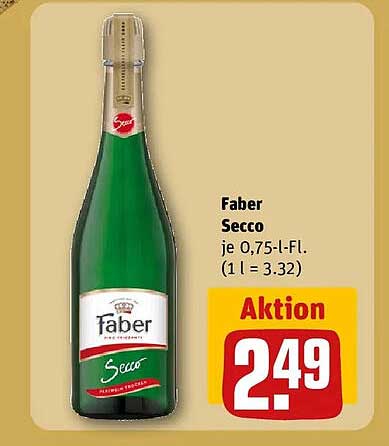 Faber Secco je 0,75-l-Fl. (1 l = 3.32)