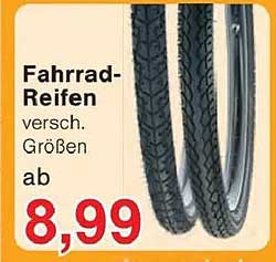 Fahrrad-Reifen versch. Größen ab