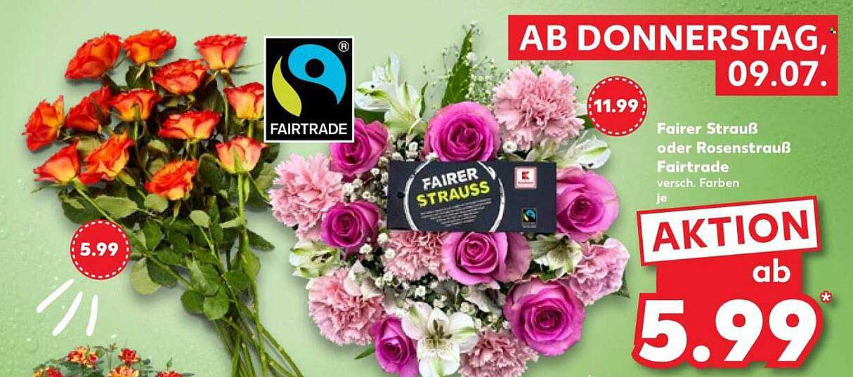 Fairer Strauß oder Rosenstrauß Fairtrade versch. Farben je