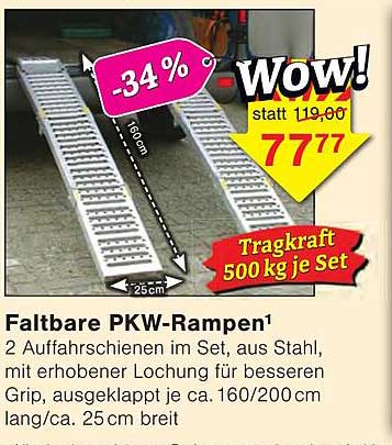 Faltbare PKW-Rampen¹