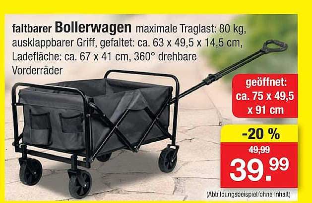 faltbarer Bollerwagen