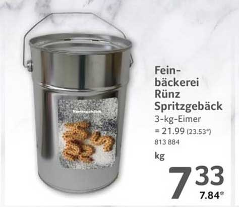 Feinbäckerei Rünz Spritzgebäck 3-kg-Eimer
