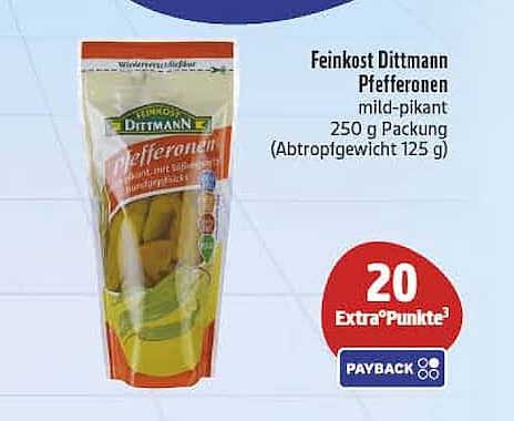 Feinkost Dittmann Pfefferonen mild-pikant 250 g Packung (Abtropfgewicht 125 g)
