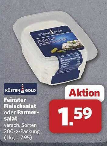 Feinster Fleischsalat oder Farmer-salat versch. Sorten 200-g-Packung (1 kg = 7.95)